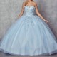 Shiny Sky Blue Quinceanera Dresses Princess Sweet 15 Years Girl Birthday Party Dresses Appliques Lace With Cape vestidos 15 de