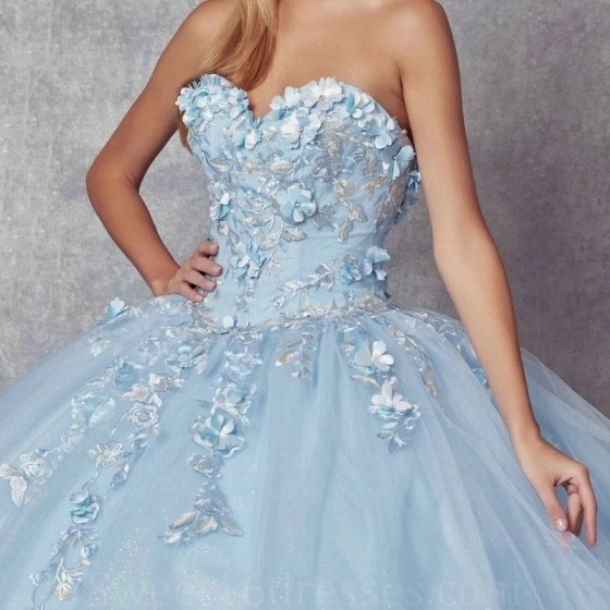 Shiny Sky Blue Quinceanera Dresses Princess Sweet 15 Years Girl Birthday Party Dresses Appliques Lace With Cape vestidos 15 de