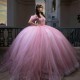 Sparkly Pink Quinceanera Dresses 2024 XV Ball Gown Lace Applique Beads Tull Princess Sweet 16 Dress Birthday Party Vestido De 15