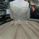 Sparky Ivory Shiny 3D Flowers Off the Shoulder Quinceanera Dress 2024 Applique Lace Princess Ball Gown for Sweet 16 Dress