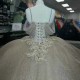 Sparky Ivory Shiny 3D Flowers Off the Shoulder Quinceanera Dress 2024 Applique Lace Princess Ball Gown for Sweet 16 Dress