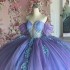 Sweetheart Lavender Quinceanera Dresses Ball Gown 2024 Floral Appliques Lace Beads Tull Corset Mexico Sweet 16 Vestidos De XV 15