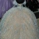 Sweetheart Quinceanera Dress Off Shoulder Princess Prom Ball Gown Sweet 16 XV Years Old Long Sleeved Feather Birthday Mexican