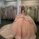 Sweetheart Quinceanera Dresses Off The Shoulder Appliques Flower Vestidos De 15 Formal Princess Party Dress Sweet Ball Gown