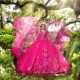 Sweetheart Rose Red Ball Gown Quinceanera Dresses Party Applique Lace Beads With Cape Cinderella 16 Princess Gowns